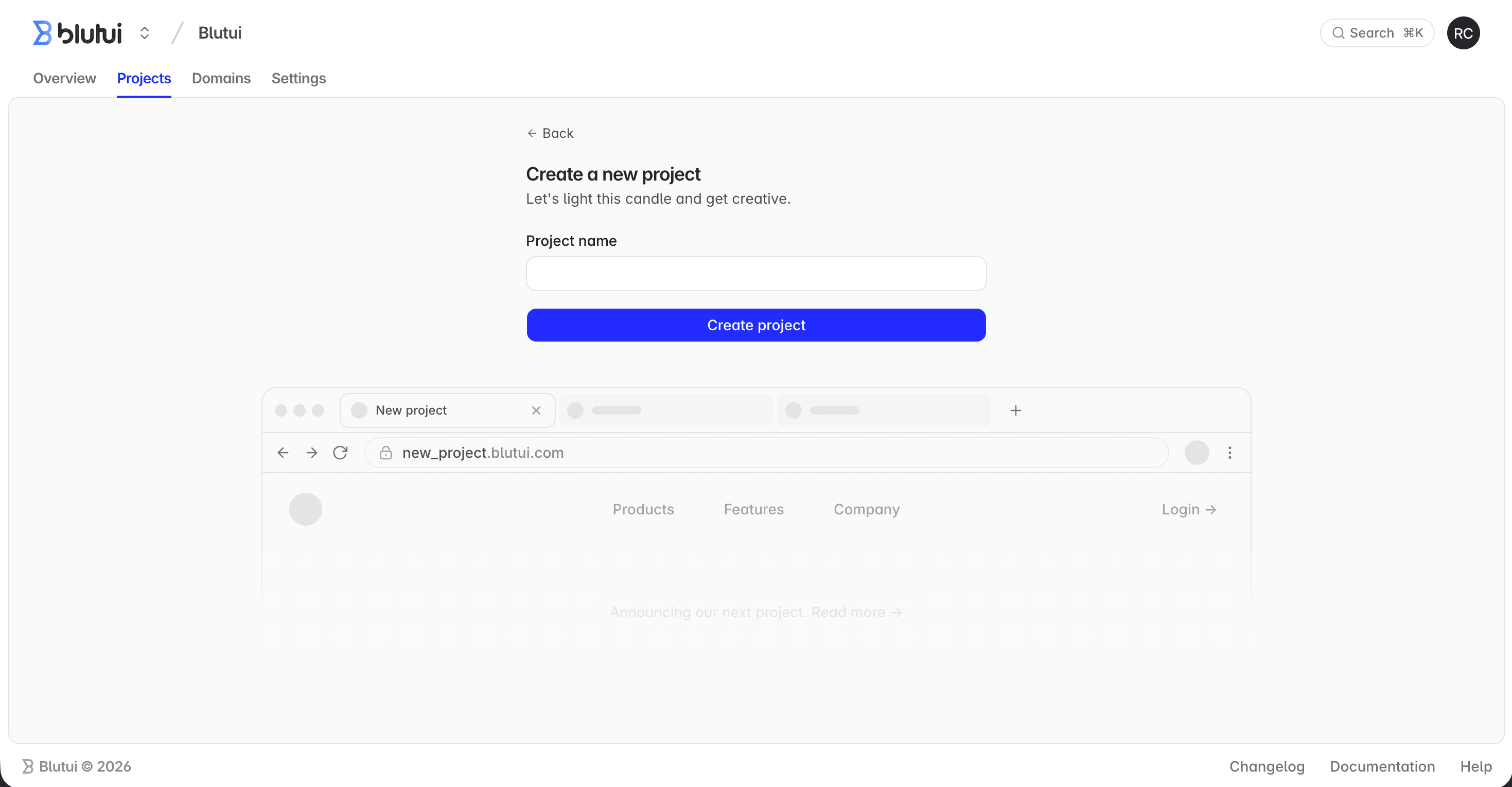 Create project